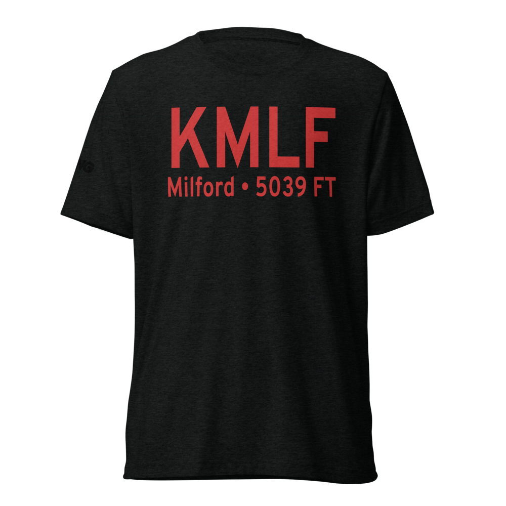 Milford Municipal-Ben and Judy Briscoe Field (KMLF) ICAO Tri-blend T-Shirt 