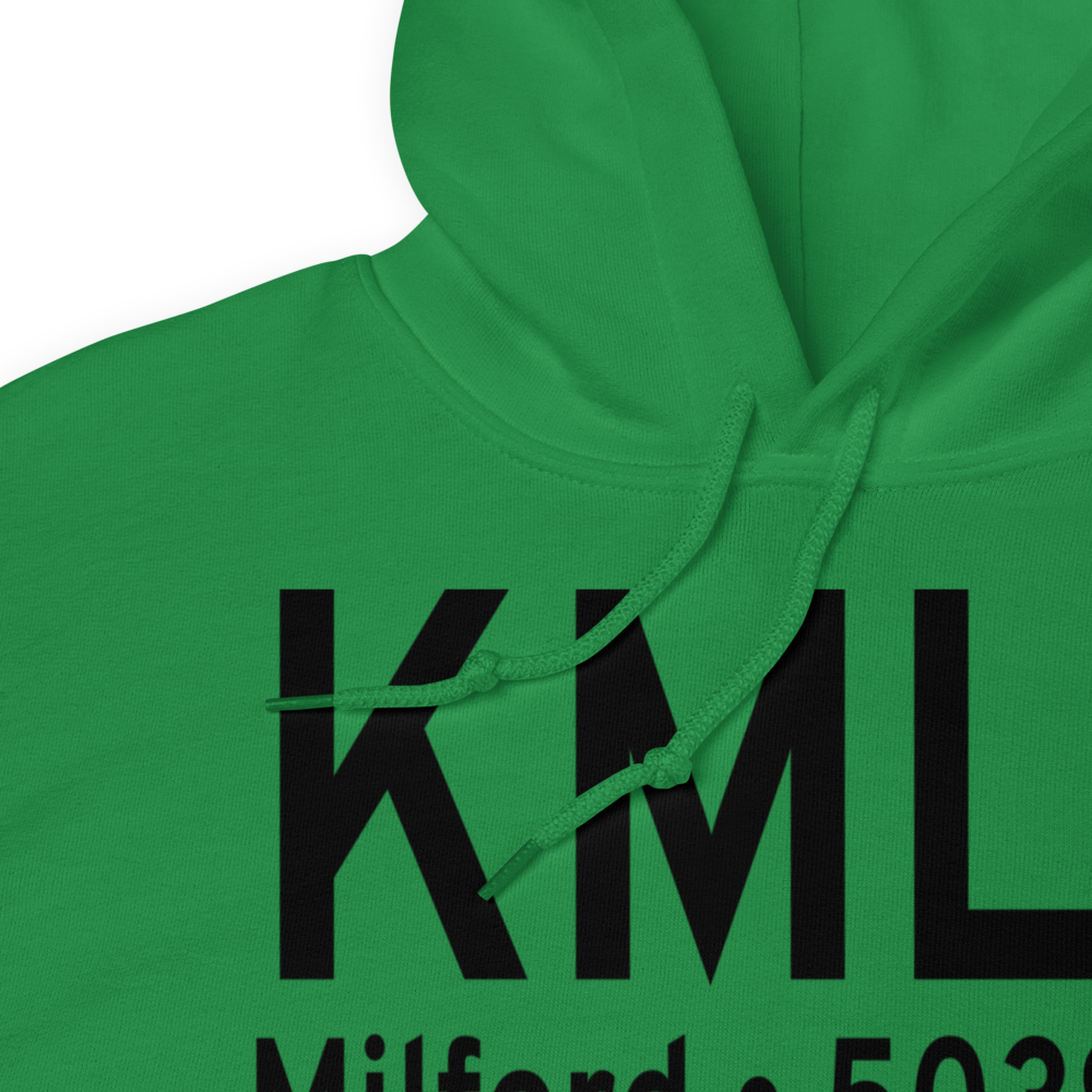 Milford Municipal-Ben and Judy Briscoe Field (KMLF) ICAO Hoodie Sweatshirt 
