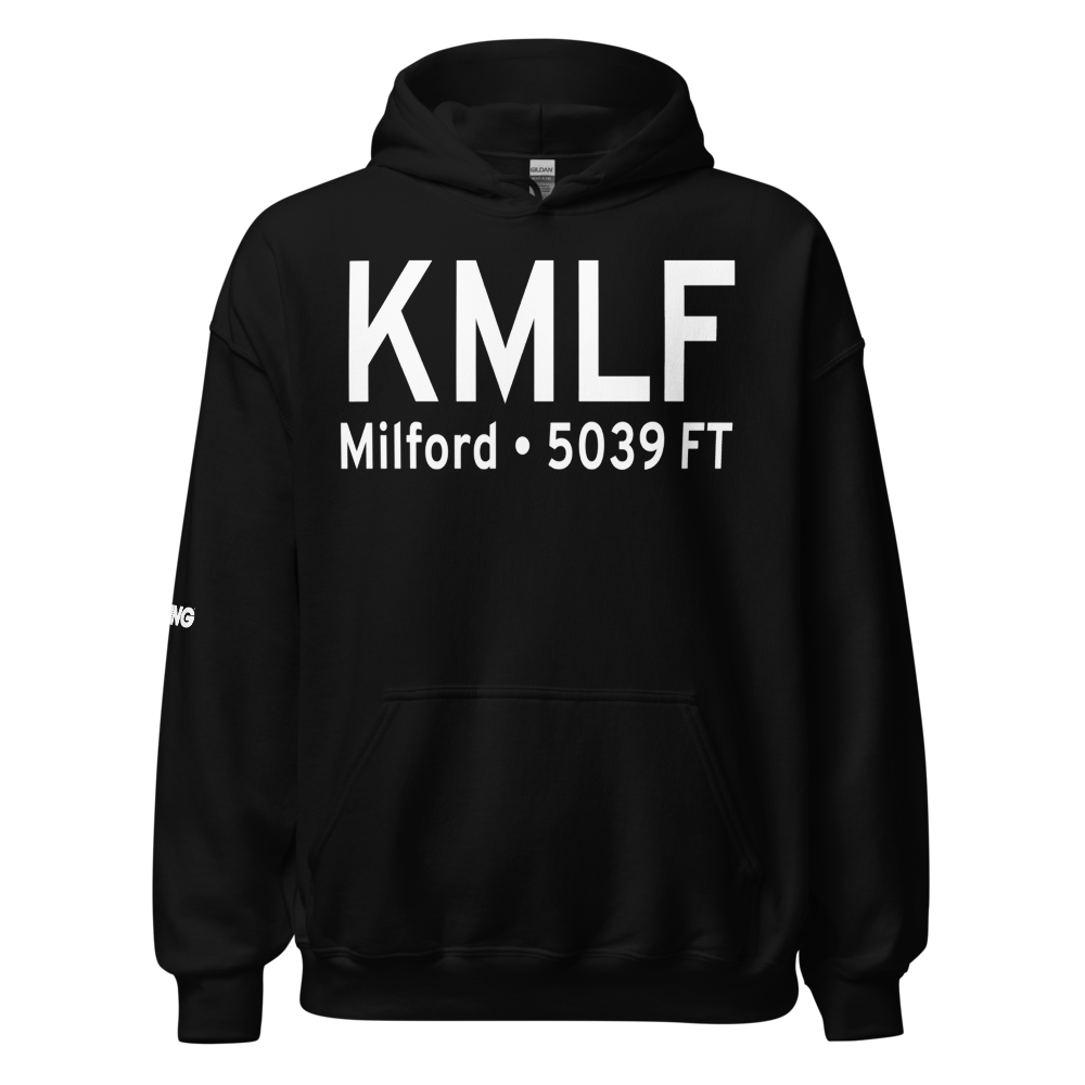 Milford Municipal-Ben and Judy Briscoe Field (KMLF) ICAO Hoodie Sweatshirt 