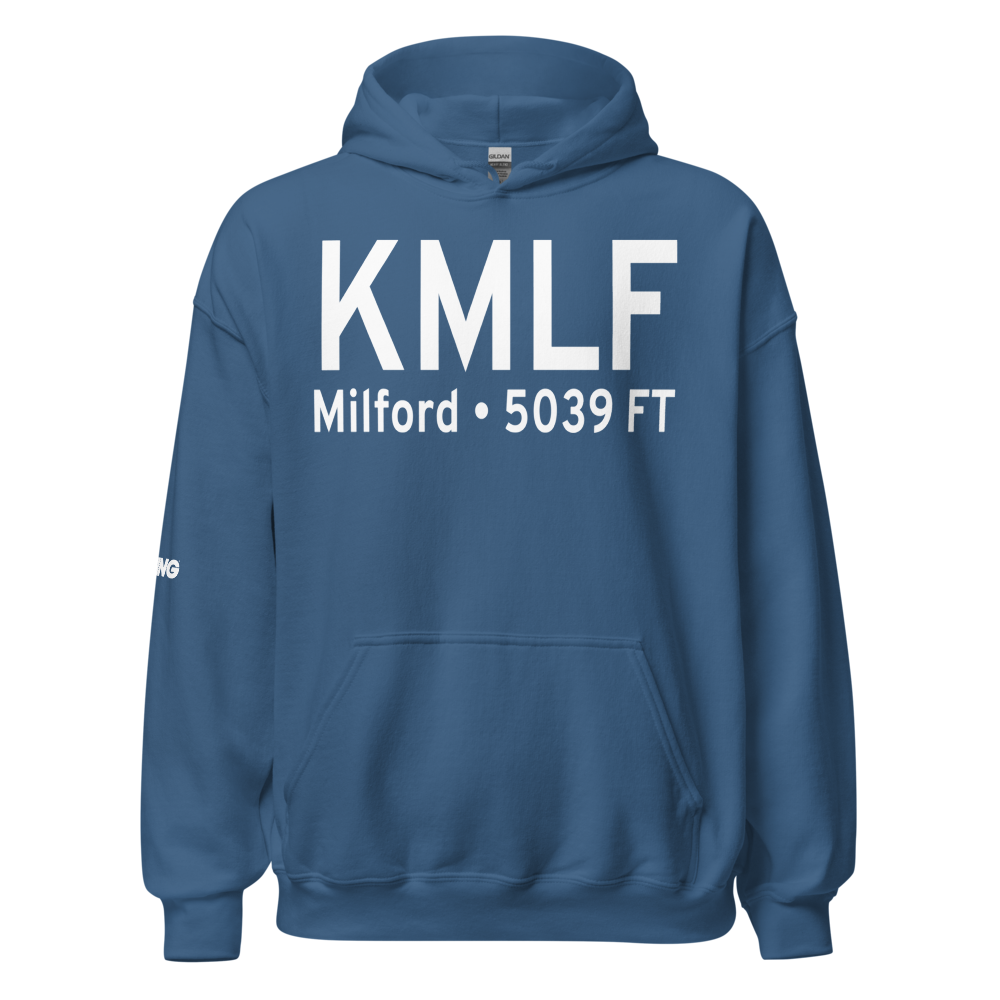 Milford Municipal-Ben and Judy Briscoe Field (KMLF) ICAO Hoodie Sweatshirt 