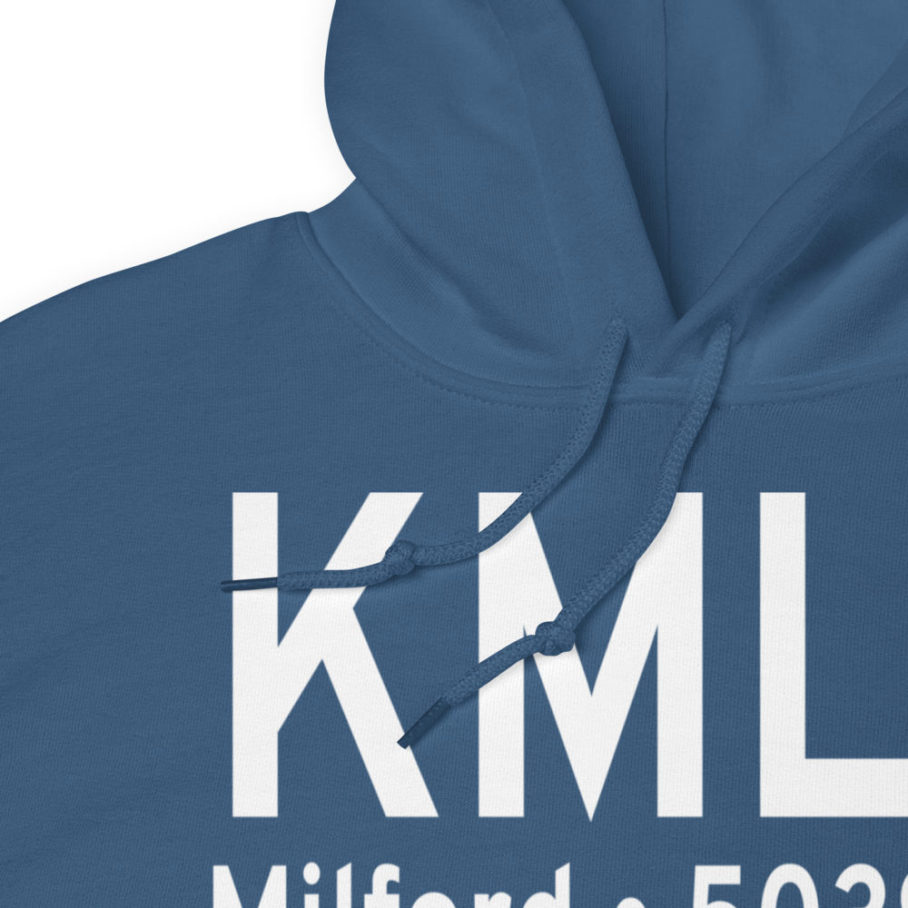 Milford Municipal-Ben and Judy Briscoe Field (KMLF) ICAO Hoodie Sweatshirt 