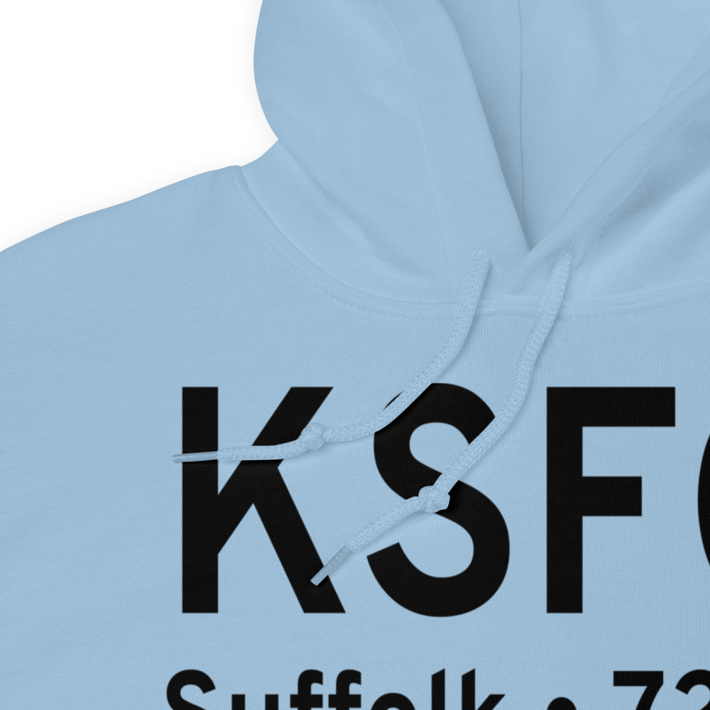 Suffolk Executive Airport (KSFQ) ICAO Hoodie Sweatshirt 