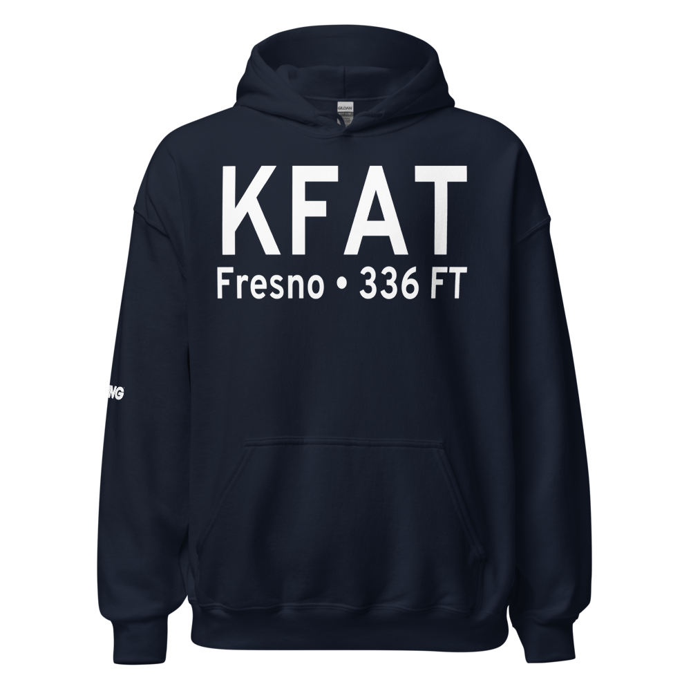 Fresno Yosemite International Airport (KFAT) ICAO Hoodie Sweatshirt 