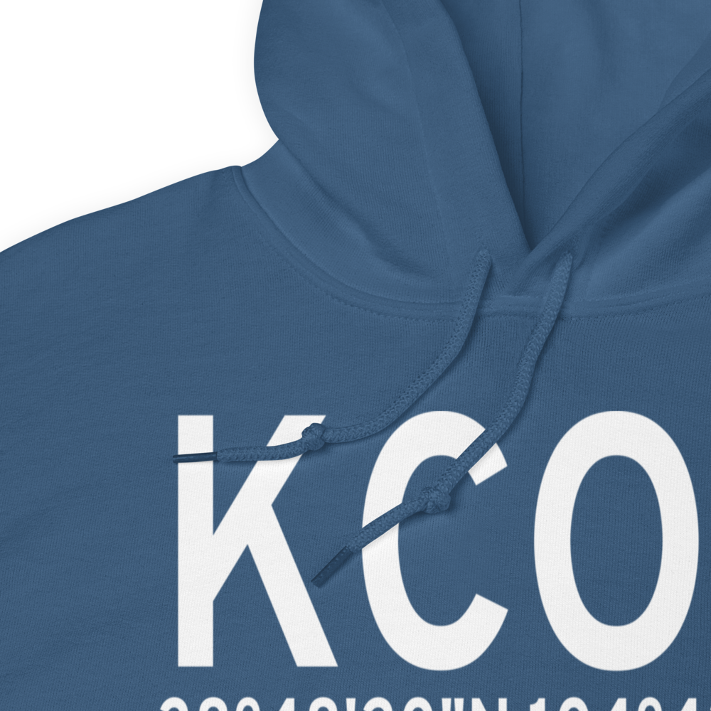 City of Colorado Springs Municipal Airport (KCOS) ICAO Hoodie Sweatshirt 
