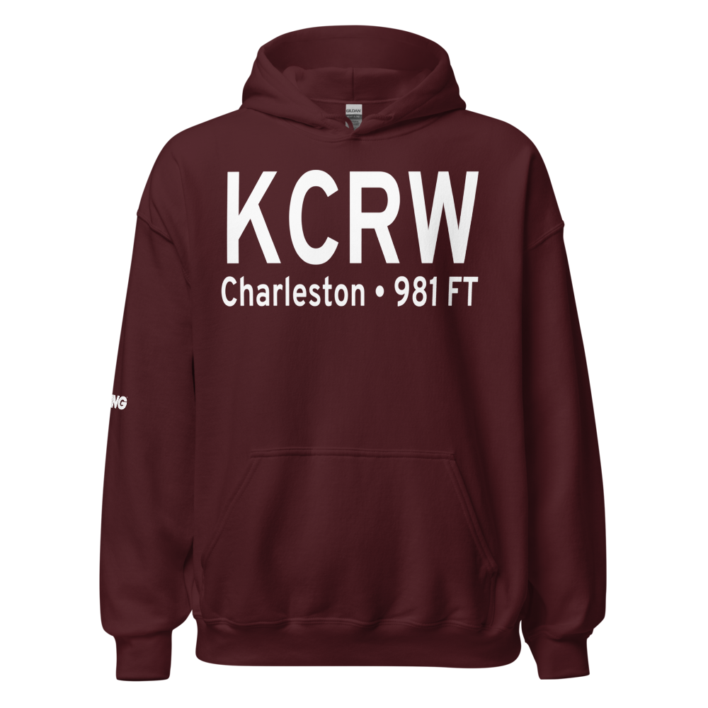 Yeager Airport (KCRW) ICAO Hoodie Sweatshirt 