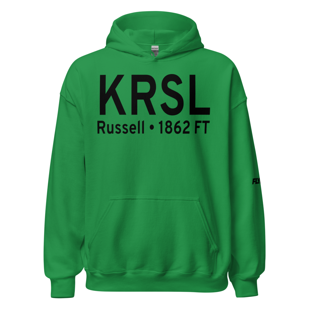 Russell Municipal Airport (KRSL) ICAO Hoodie Sweatshirt 