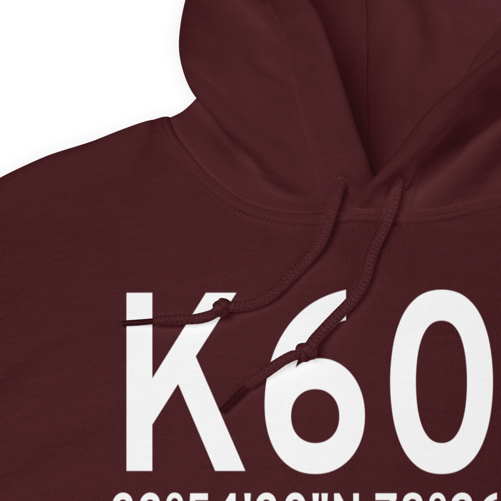 Odell Williamson Municipal Airport (K60J) ICAO Hoodie Sweatshirt 