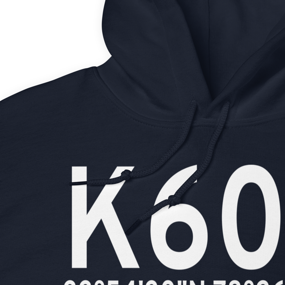 Odell Williamson Municipal Airport (K60J) ICAO Hoodie Sweatshirt 