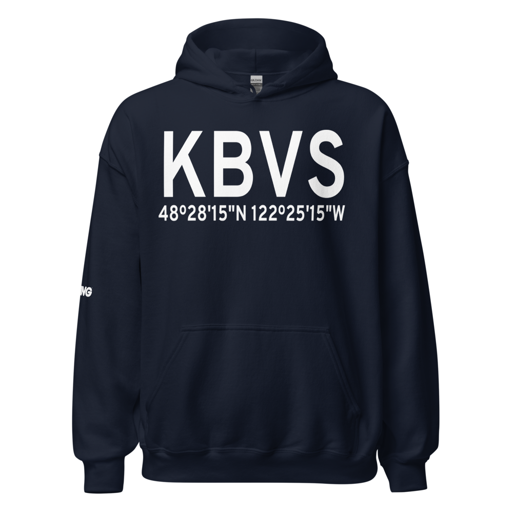 Skagit Regional Airport (KBVS) ICAO Hoodie Sweatshirt 