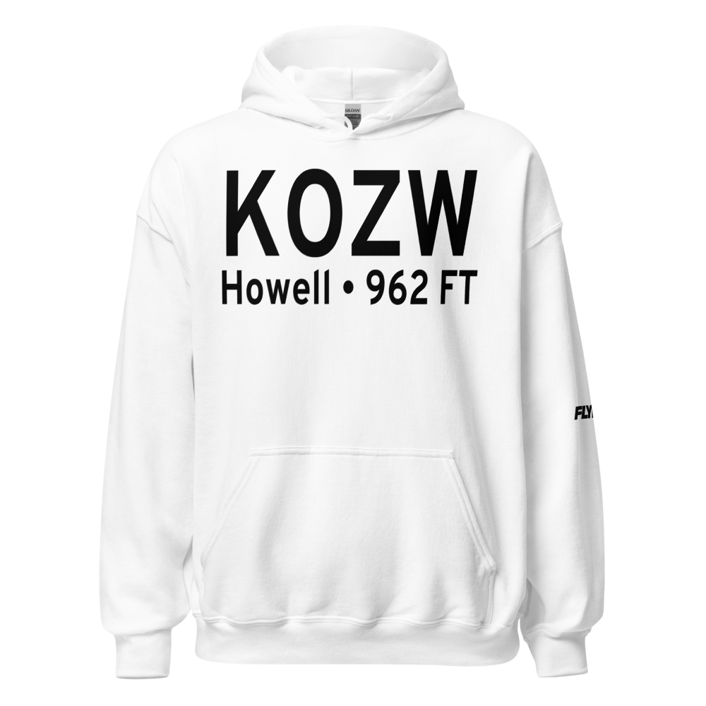 Livingston County Spencer J. Hardy Airport (KOZW) ICAO Hoodie Sweatshirt 
