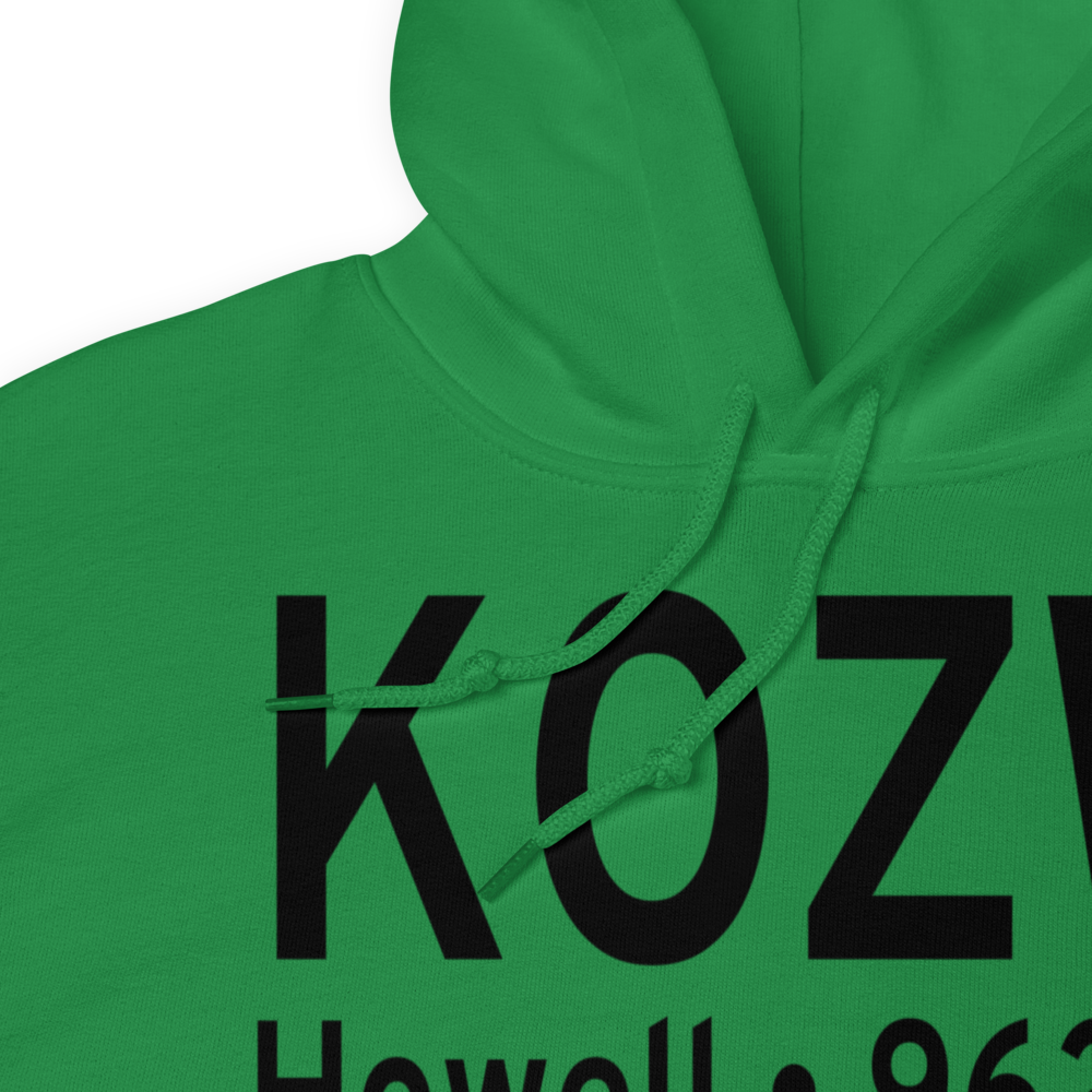Livingston County Spencer J. Hardy Airport (KOZW) ICAO Hoodie Sweatshirt 