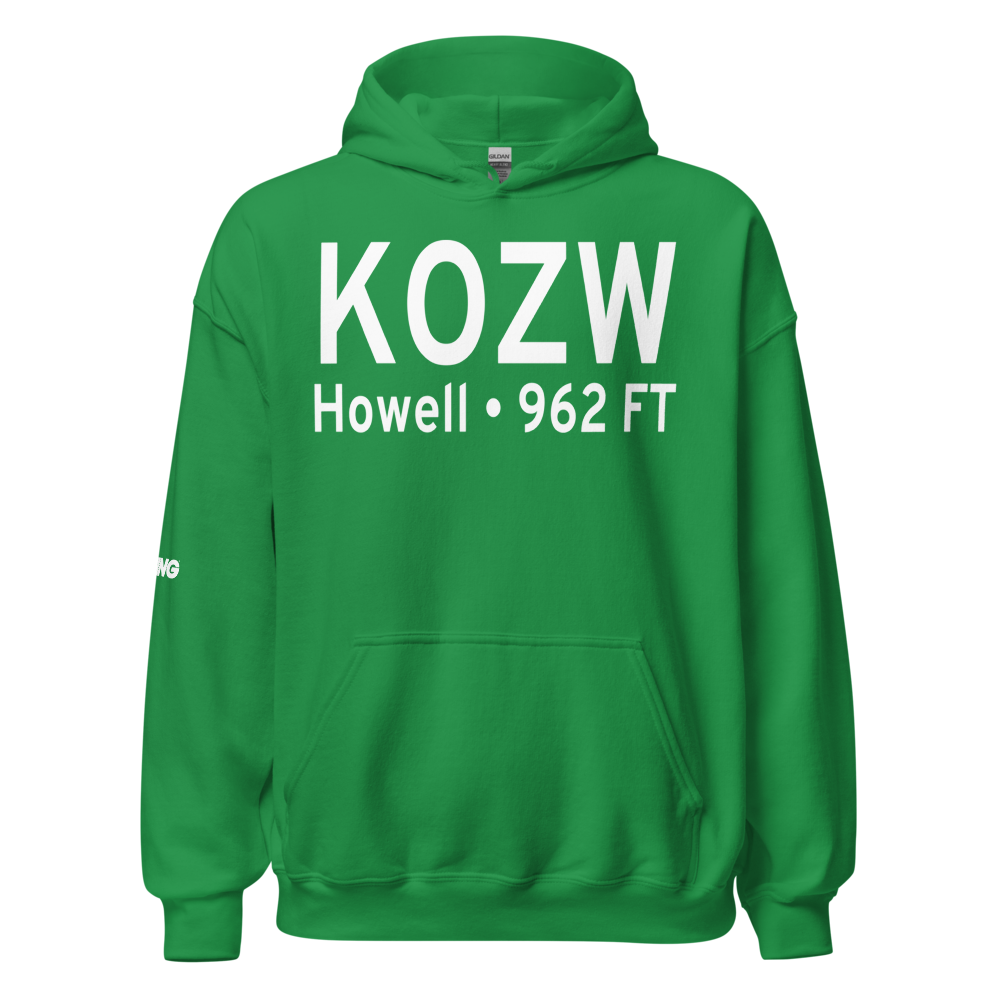 Livingston County Spencer J. Hardy Airport (KOZW) ICAO Hoodie Sweatshirt 