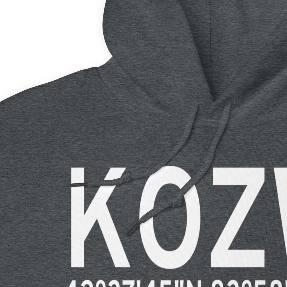 Livingston County Spencer J. Hardy Airport (KOZW) ICAO Hoodie Sweatshirt 