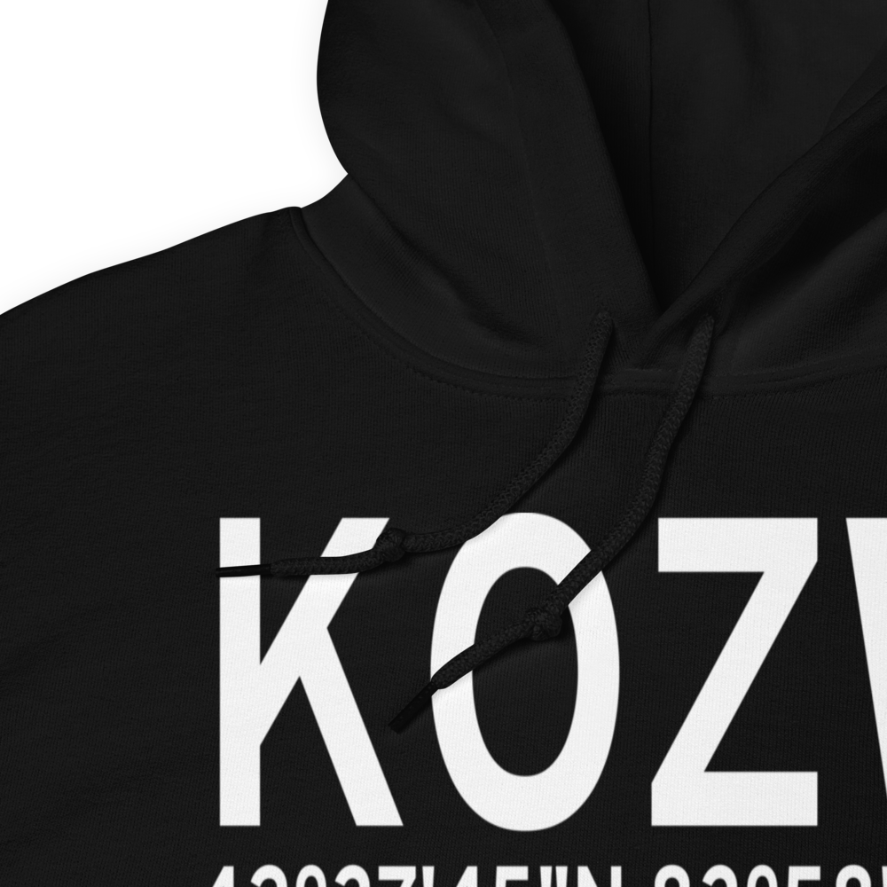 Livingston County Spencer J. Hardy Airport (KOZW) ICAO Hoodie Sweatshirt 
