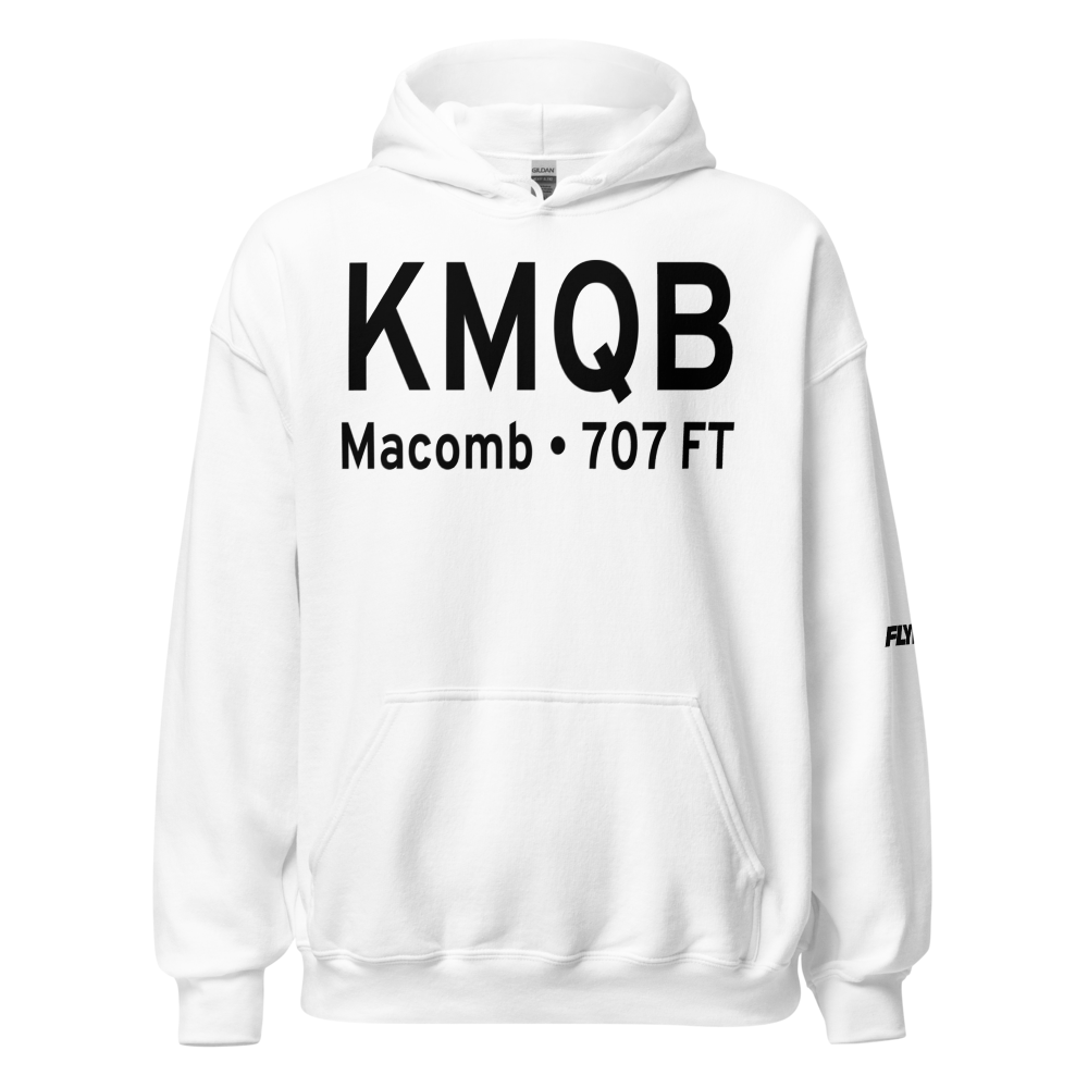 Macomb Municipal Airport (KMQB) ICAO Hoodie Sweatshirt 