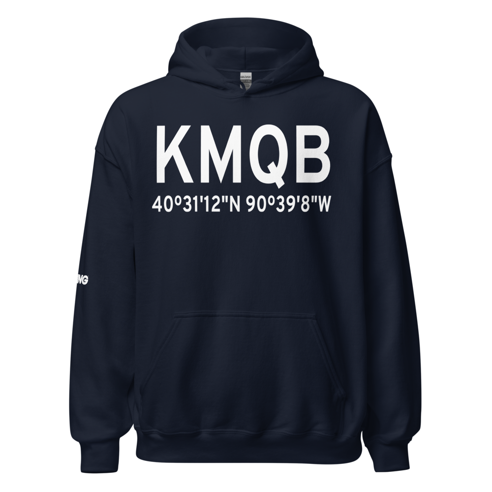 Macomb Municipal Airport (KMQB) ICAO Hoodie Sweatshirt 