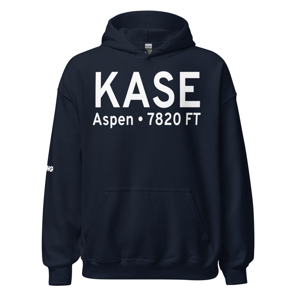 Aspen-Pitkin Co/Sardy Field (KASE) ICAO Hoodie Sweatshirt 