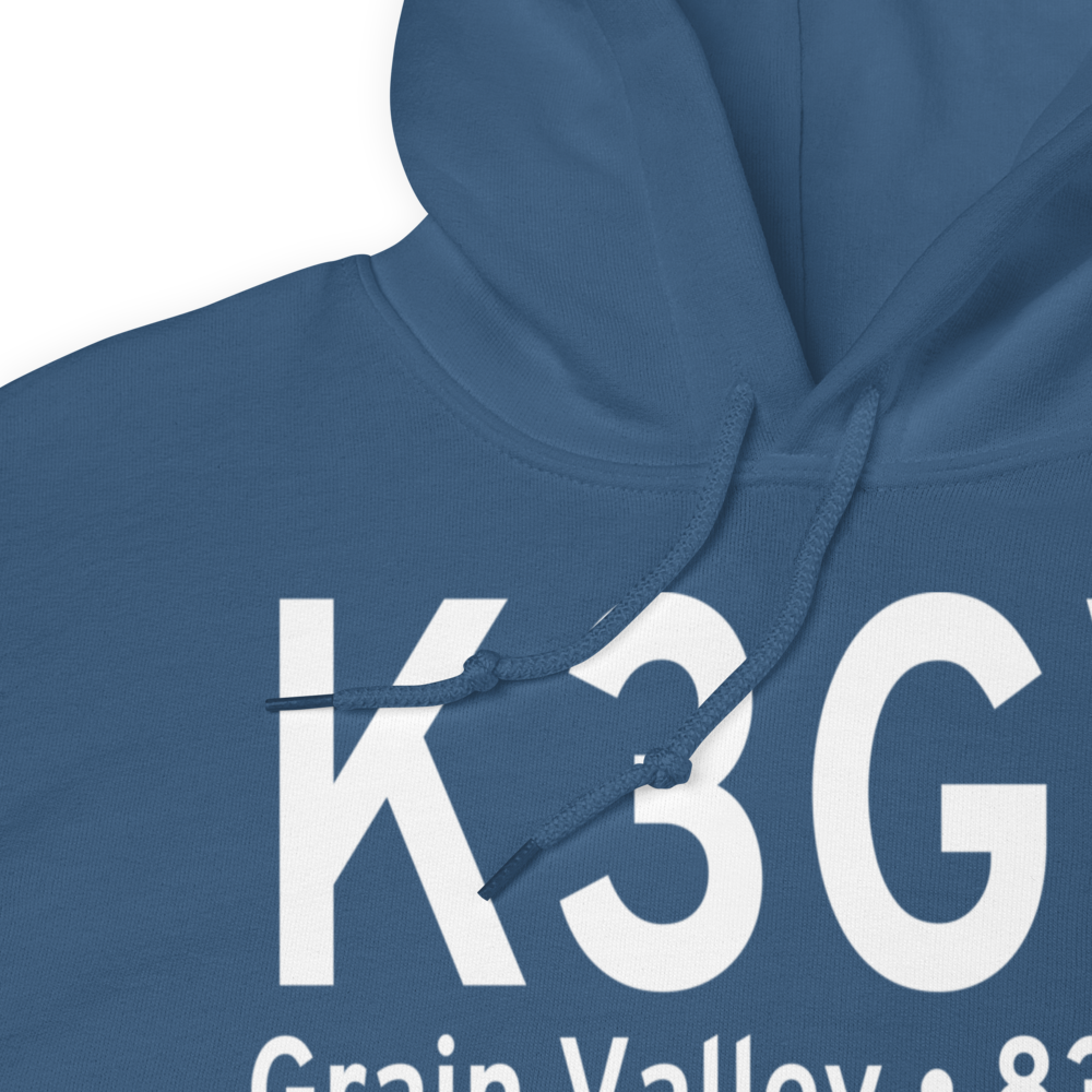 East Kansas City Airport (K3GV) ICAO Hoodie Sweatshirt 