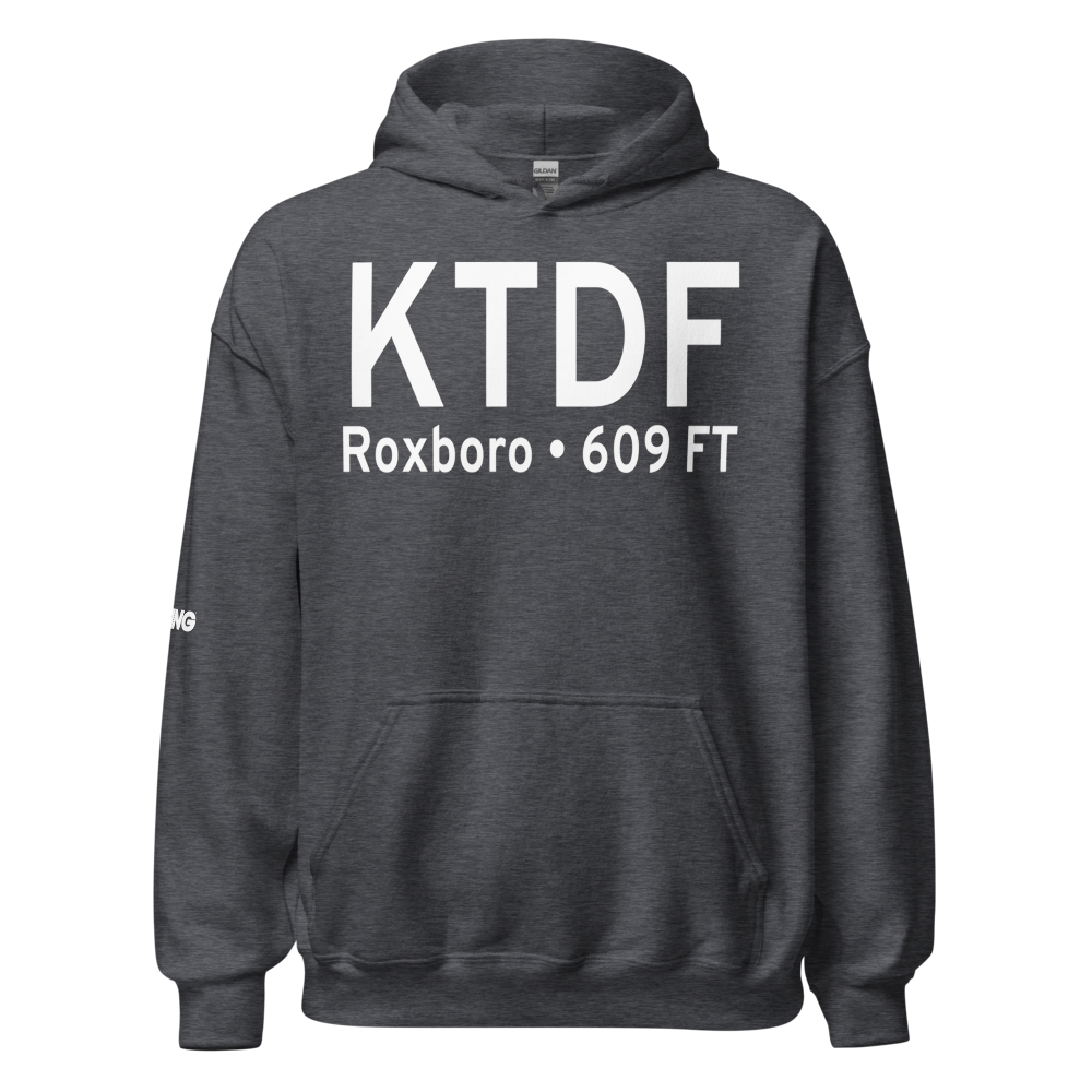 Person County Airport (KTDF) ICAO Hoodie Sweatshirt 