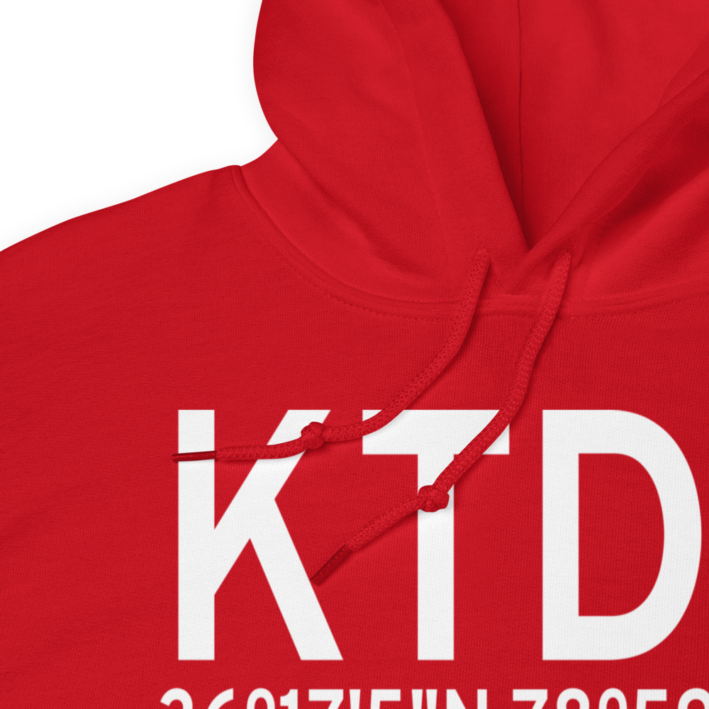Person County Airport (KTDF) ICAO Hoodie Sweatshirt 