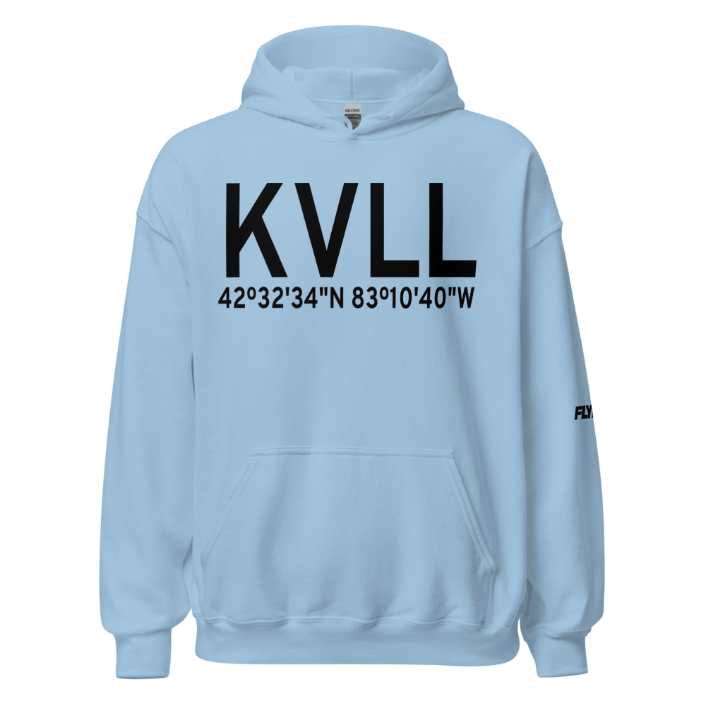 Oakland Troy Airport (KVLL) ICAO Hoodie Sweatshirt 