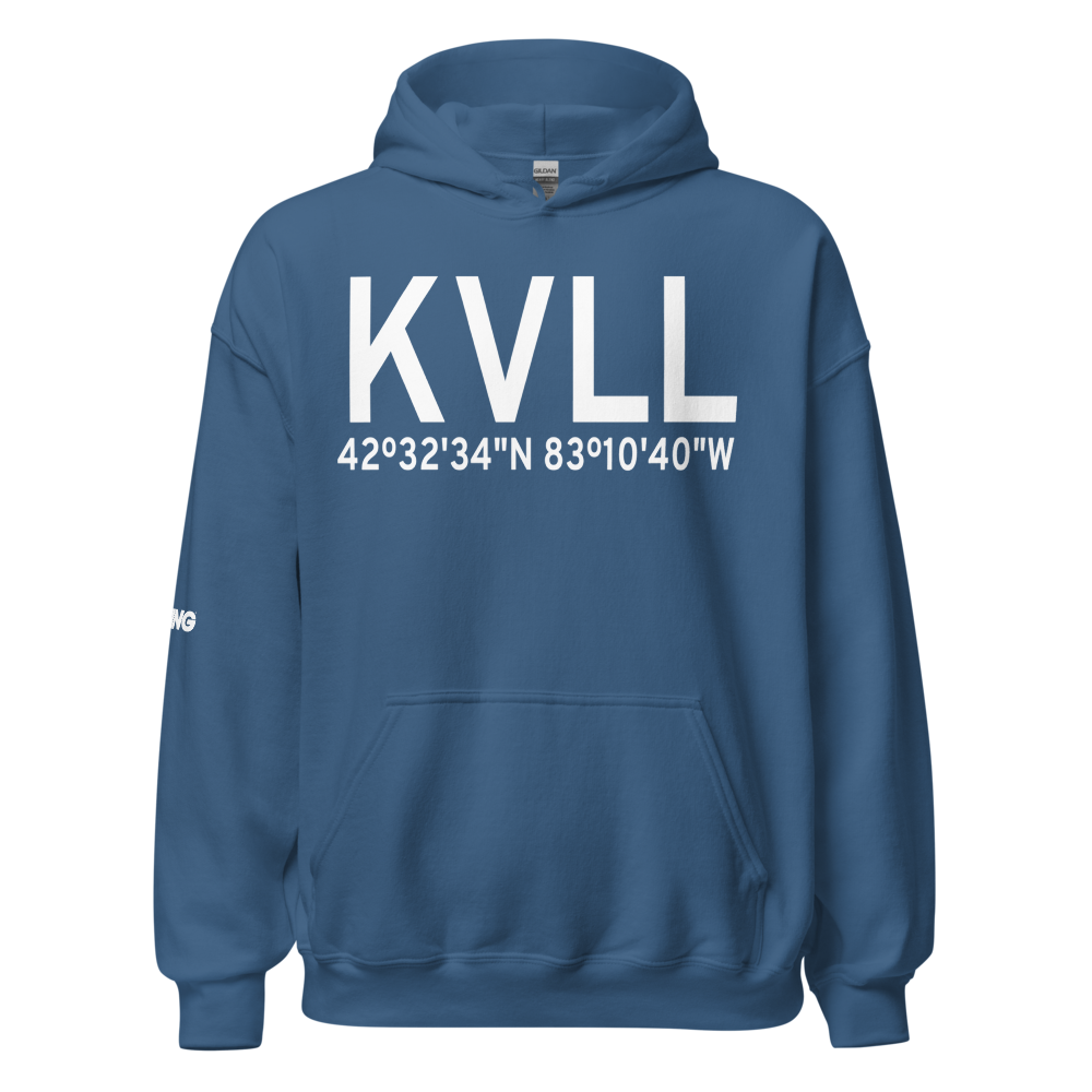 Oakland Troy Airport (KVLL) ICAO Hoodie Sweatshirt 