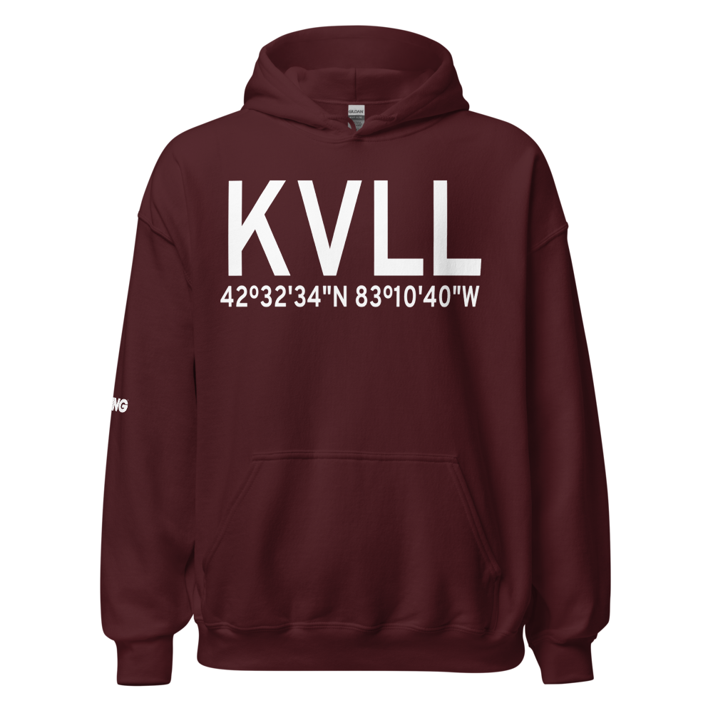 Oakland Troy Airport (KVLL) ICAO Hoodie Sweatshirt 