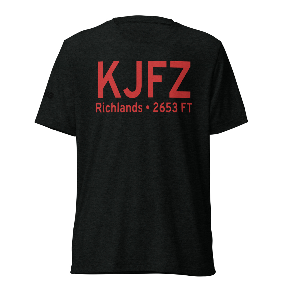 Tazewell County Airport (KJFZ) ICAO Tri-blend T-Shirt 