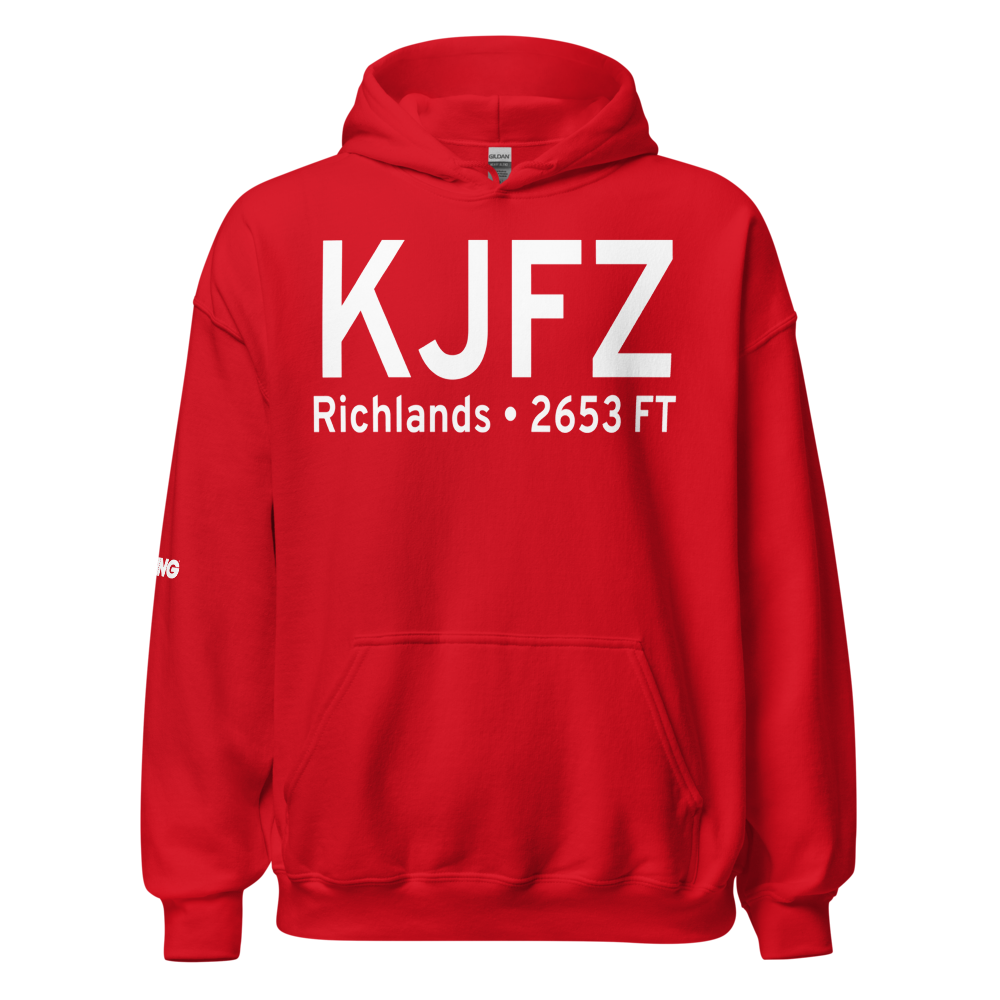Tazewell County Airport (KJFZ) ICAO Hoodie Sweatshirt 
