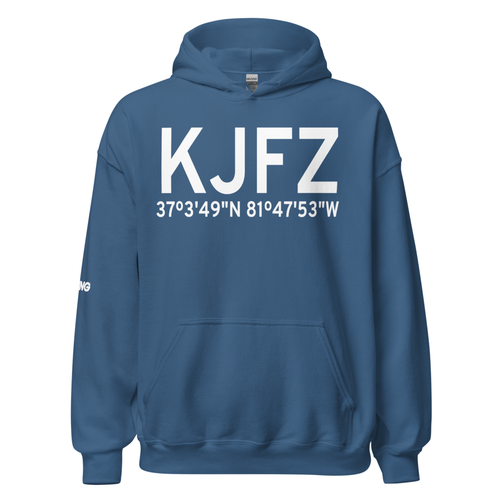 Tazewell County Airport (KJFZ) ICAO Hoodie Sweatshirt 