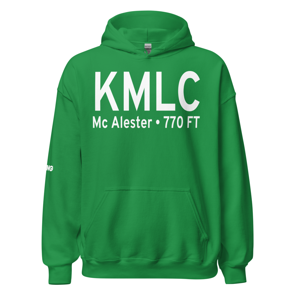 Mc Alester Regional Airport (KMLC) ICAO Hoodie Sweatshirt 