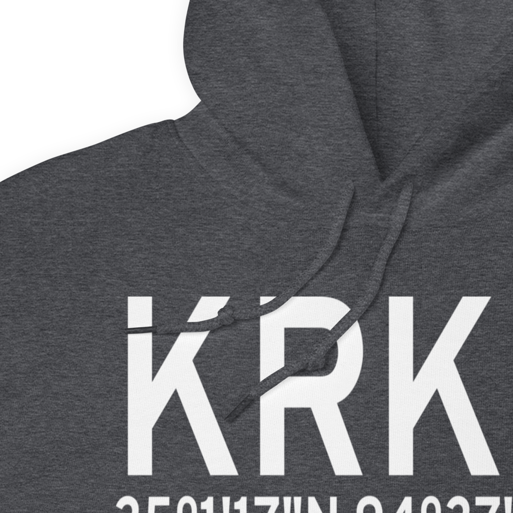 Robert S Kerr Airport (KRKR) ICAO Hoodie Sweatshirt 