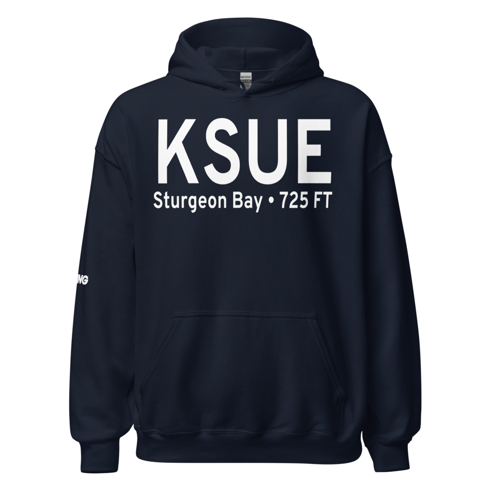 Door County Cherryland Airport (KSUE) ICAO Hoodie Sweatshirt 