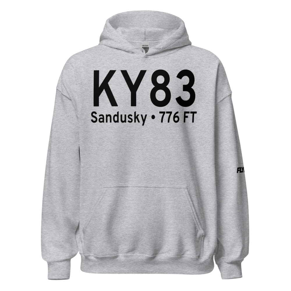 Sandusky City Airport (KY83) ICAO Hoodie Sweatshirt 