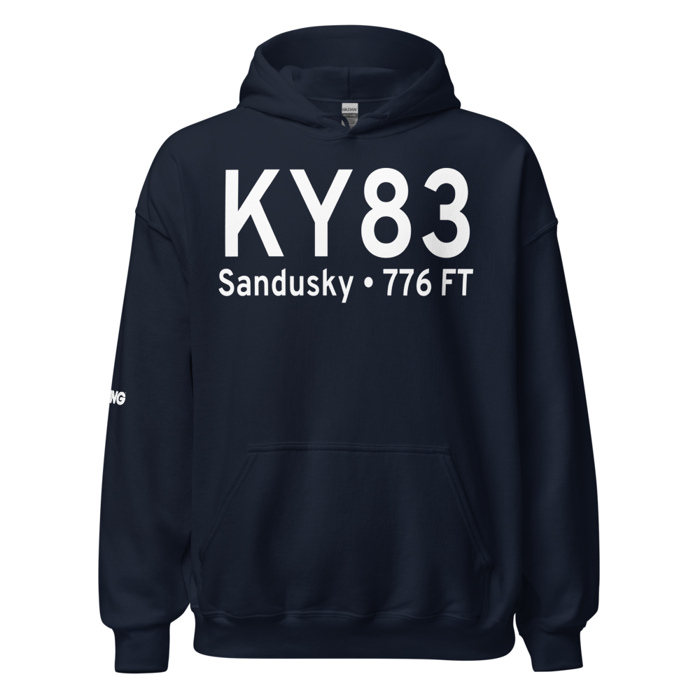 Sandusky City Airport (KY83) ICAO Hoodie Sweatshirt 