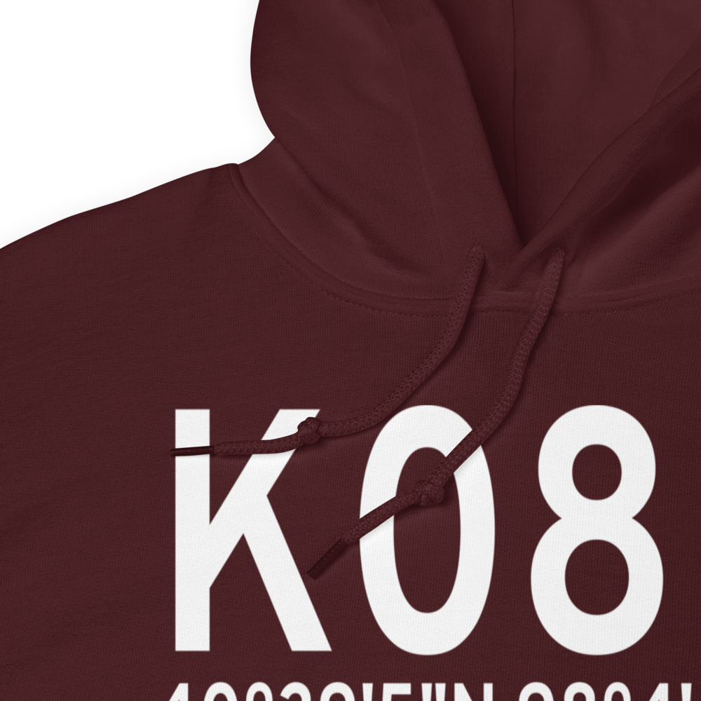 Harvard State Airport (K08K) ICAO Hoodie Sweatshirt 