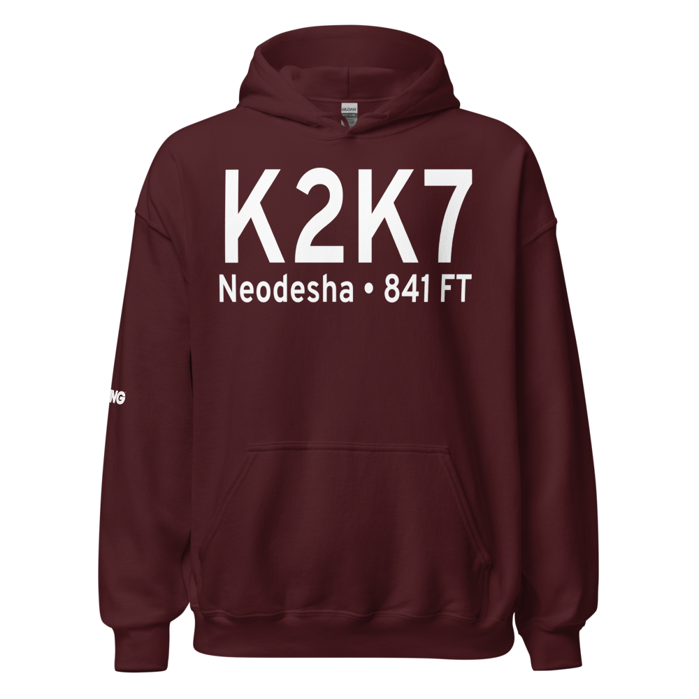 Neodesha Municipal Airport (K2K7) ICAO Hoodie Sweatshirt 
