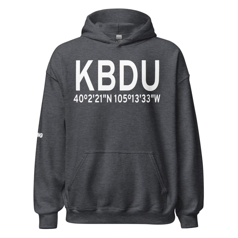 Boulder Municipal Airport (KBDU) ICAO Hoodie Sweatshirt 