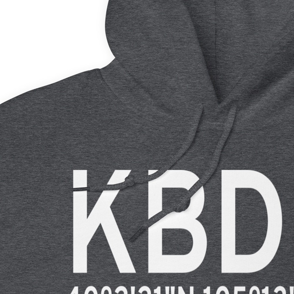 Boulder Municipal Airport (KBDU) ICAO Hoodie Sweatshirt 
