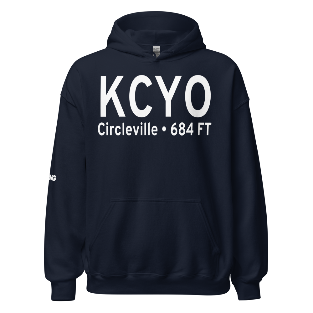 Pickaway County Memorial Airport (KCYO) ICAO Hoodie Sweatshirt 
