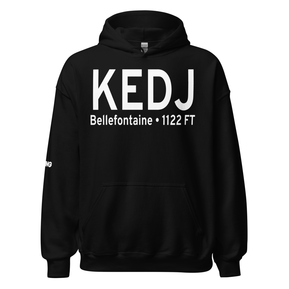 Bellefontaine Regional Airport (KEDJ) ICAO Hoodie Sweatshirt 