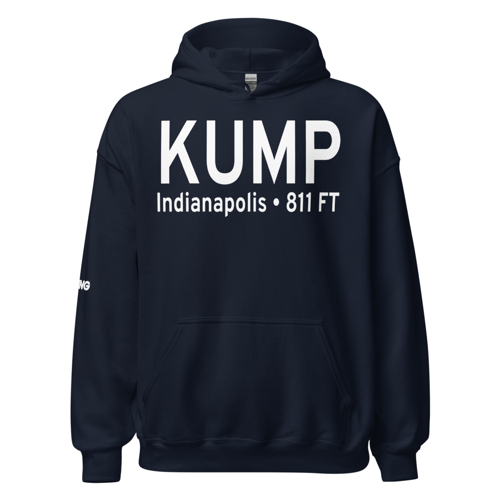 Indianapolis Metropolitan Airport (KUMP) ICAO Hoodie Sweatshirt 