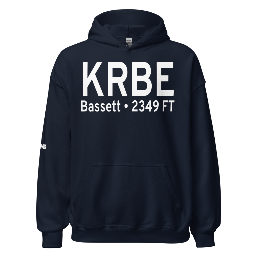 Rock County Airport (KRBE) ICAO Hoodie Sweatshirt 