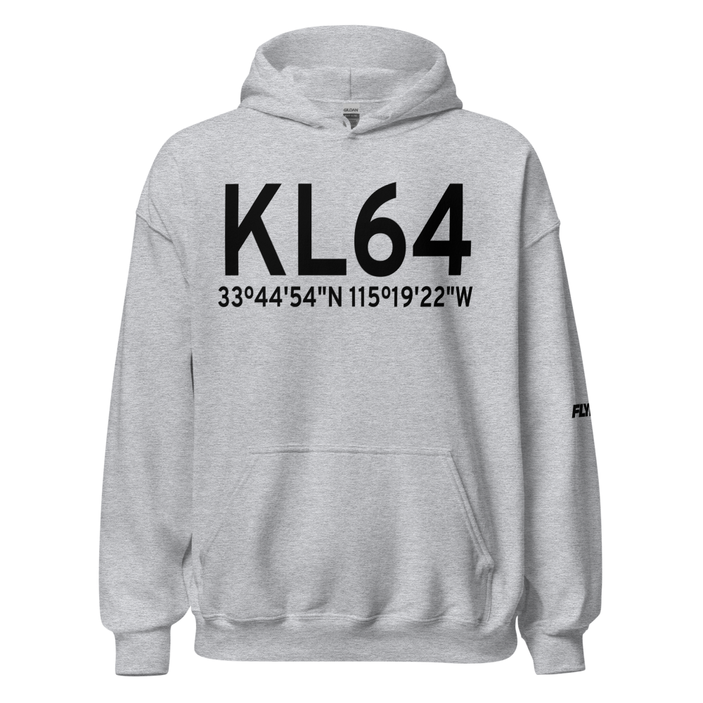 Desert Center Airport (KL64) ICAO Hoodie Sweatshirt 