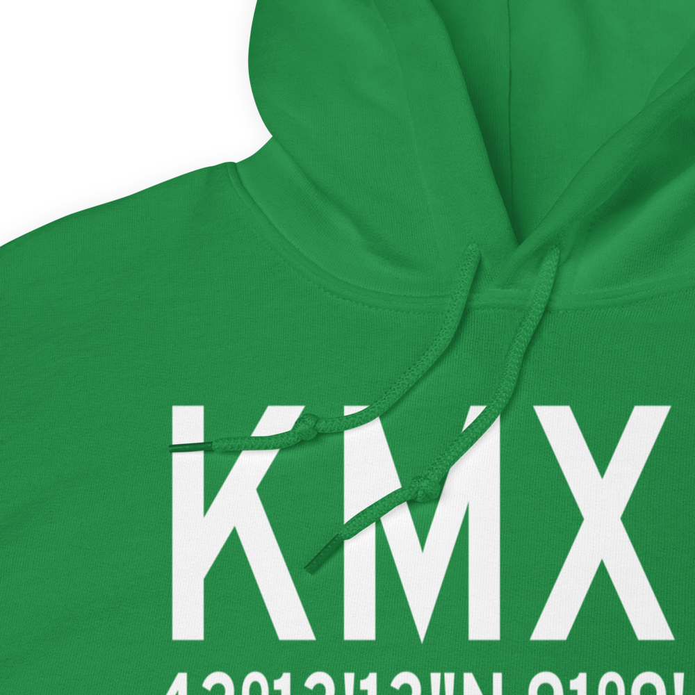 Monticello Regional Airport (KMXO) ICAO Hoodie Sweatshirt 