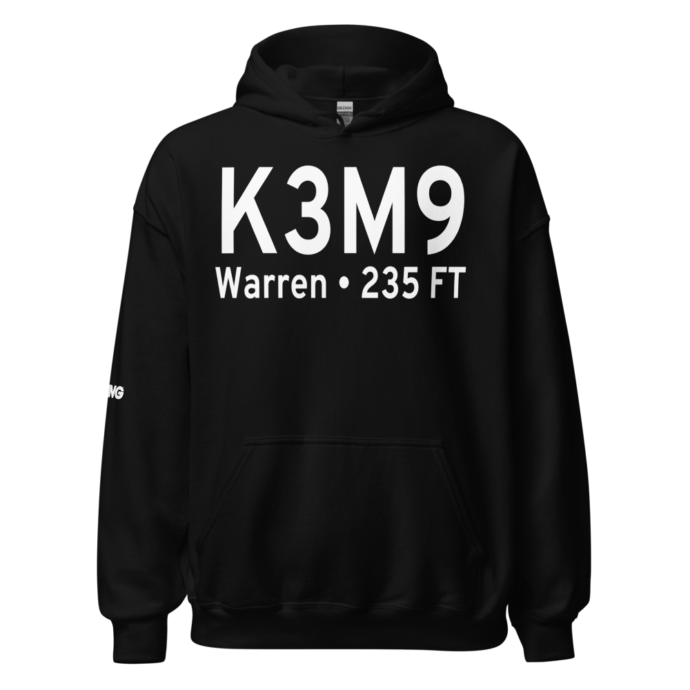 Warren Municipal Airport (K3M9) ICAO Hoodie Sweatshirt 