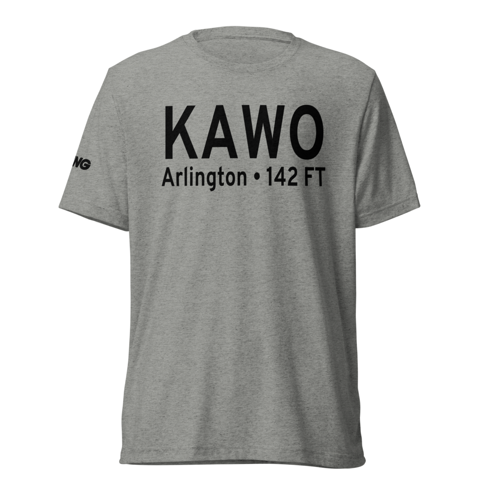 Arlington Municipal Airport (KAWO) ICAO Tri-blend T-Shirt 