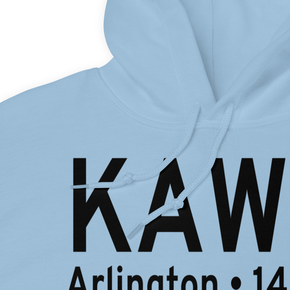 Arlington Municipal Airport (KAWO) ICAO Hoodie Sweatshirt 