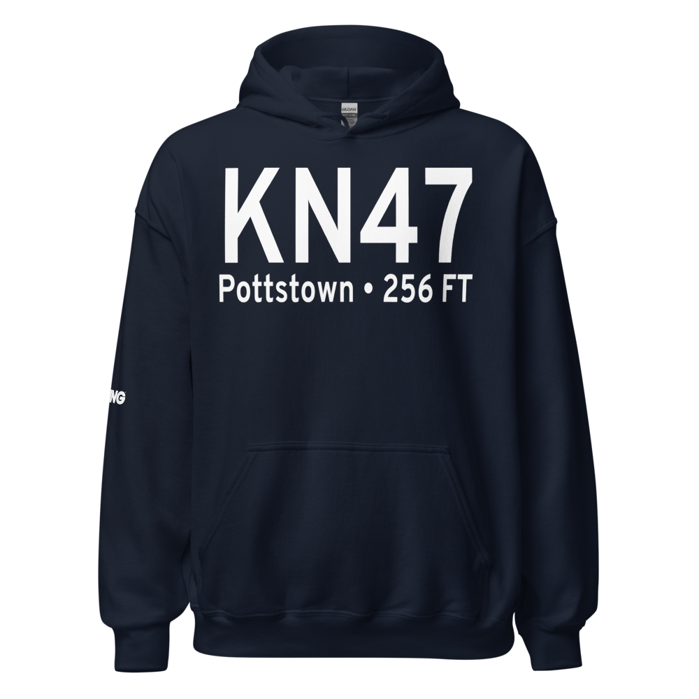 Pottstown Municipal Airport (KN47) ICAO Hoodie Sweatshirt 