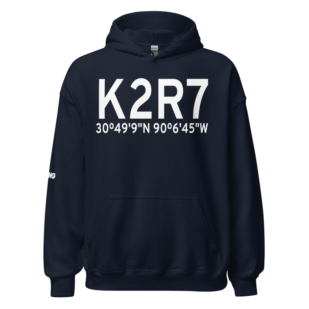 Franklinton Airport (K2R7) ICAO Hoodie Sweatshirt 